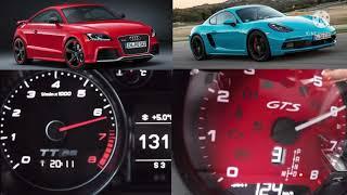 Audi TT RS Plus vs Porsche 718 Cayman GTS 0-200 kmh race