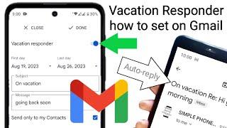 how to set vacation responder in Gmail app mobile || turn on/off vacation responder in Gmail on app