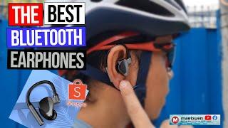 Bluetooth Earphones Headset for Cycling Biking Walking Jogging Running #maetsuen #shopee