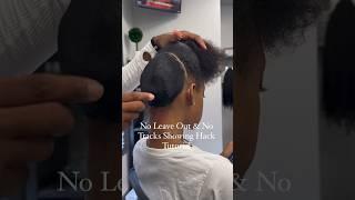 No leave out No tracks showing tutorial 🫶 #quickweave #hairstyle #hairhacks