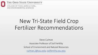 Overview of Updated Tri-State Fertilizer Recommendations