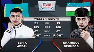 Bekzod Khamidov (UZB) vs. Serik Abzal (KAZ) ASBC U22 Championships 2023 Final (67kg)