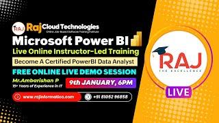 Power BI Real Time | Free Live Demo Session By Ambarishan From Raj Cloud Technologies | Fabric | SQL