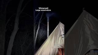 #shortsfeed  #camping #hottentcamping  -hot tent camping using winnerwell woodstove -tipi tent ️