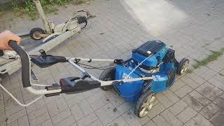 газонокосилка HYUNDAI L5362S  - правильный запуск, обзор HYUNDAI L5362S lawn mower - proper starting