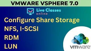 How to configure VMware vSphere Share Storage , NFS , ISCSI , RDM and LUN ! Practical Lab