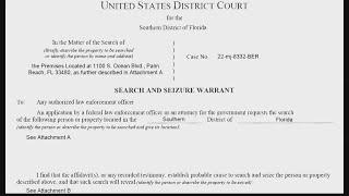 Mar-a-Lago search warrant released, reveals FBI seized top-secret classified documents