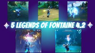 5 Legends of Fontaine 4 2 their locations, achievements & chests