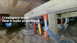 Crawlspace Floor Repair, Carpentry, & Metal Jacks vs. Piers
