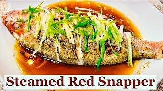 Steamed fish with ginger and green onion  | Red Snapper | Quick and Easy | Chinese New Year Recipe