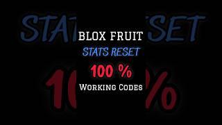 Blox Fruits Stat Reset Codes (100% WORKING!) #shorts #youtubeshorts #bloxfruits #roblox