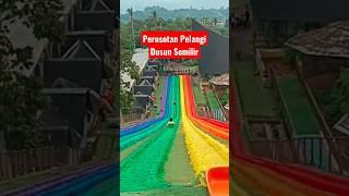 Wahana viral Perosotan Pelangi Dusun Semilir #wisatasemarang #wisatakeluarga #liburan