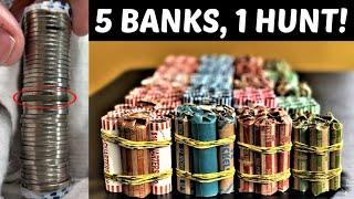 50 ROLLS OF NICKELS FROM 5 DIFFERENT BANKS: LET'S SEE WHAT WE CAN FIND!