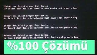 Reboot and Select Proper Boot Device Hatası Çözümü |  No Bootable Device Hatası