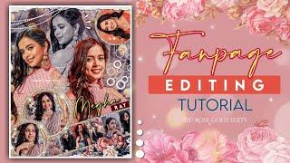 Picsart editing tutorial for fanpage || Fanpage editing tutorial || Rose Gold Edits #fanart