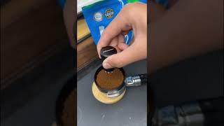 Pulling an espresso shot through an orange experimental￼ espresso ASMR