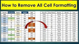 How to Remove Cell Formatting in Excel - Excel Trick to Clear all Formatting