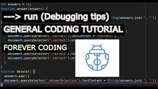 3 Ways to debug code | Forever Coding