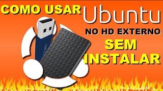 COMO USAR UBUNTU NO HD EXTERNO PEN DRIVE SEM PRECISAR  INSTALAR // SUPER DICA // UBUNTU 22.04 LTS