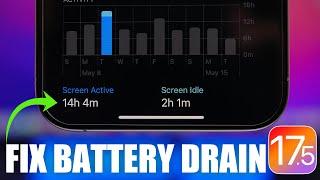 iOS 17.5 - How To FIX Battery DRAIN on iPhone!