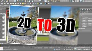 Convert 2d image to 3d model using 3ds max only