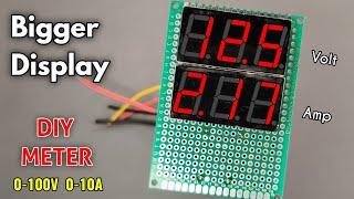 How to make DC volt meter amp meter 0-100v 0-10A with bigger display