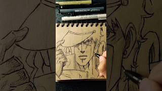 Drawing Jotaro(JoJo). #drawing #anime #jojo #jotaro