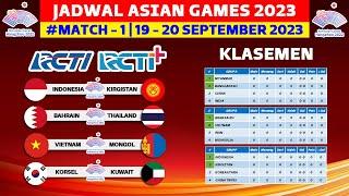 Jadwal Asian Games 2023 Pekan ke 1 - Timnas Indonesia vs Kirgistan - Live RCTI