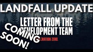 Generation Zero - LANDFALL UPDATE! Roadmap, Focus On QA AND MORE!