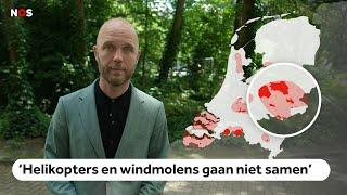 Laagvlieggebieden botsen met plannen voor windmolens