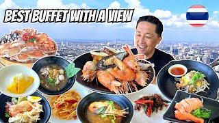 SEAFOOD BUFFET WITH A VIEW 82nd Floor!  All You Can Eat Thai & Seafood Buffet in Bangkok Thailand!