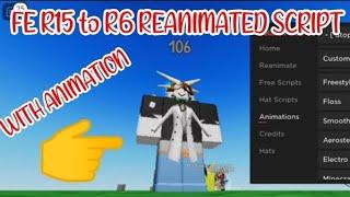 ROBLOX FE R15 to R6 REANIMATED and ANIMATION SCRIPT using FLUXUS EXECUTOR played at THE CHOSEN ONE