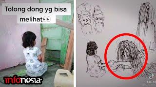 BIKIN MERINDING..! Momen Bocah Terekam Kamera Sedang Interaksi Dengan Mahluk Tak Kasat Mata