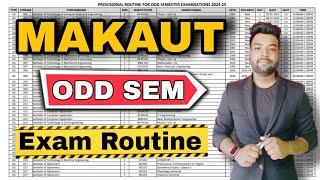 Finally MAKAUT ODD SEM Exam Routine Published | Final Exam Routine Uploaded.