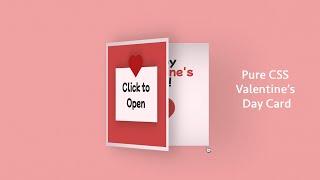 CSS Valentine’s Day Card (Open/Close on Click)