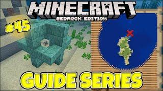 HOW TO TREASURE HUNT! + MAKE A CONDUIT! Minecraft Bedrock Guide Series Ep.45 [Lets Play 1.16]