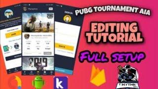 Pubg Tournament | App Create -_EDITING TUTORIAL aia file | Best App made in kodular | Tournament ?