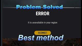 how to solve "it is unavailable in your region" pubg lite