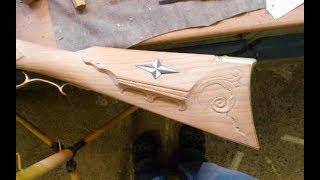 long rifle build Lancaster county pt. 34 making and inletting a bicolor hunterstar to the gunstock