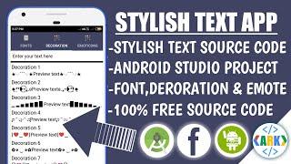 WhatsApp Stylish Text Generator App Source Code | FREE Android Studio Project