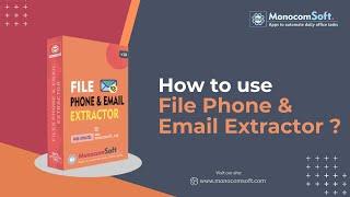 How to extract email addresses from PDF with MS File Phone and Email Extractor ? Monocomsoft