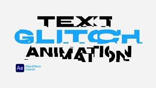 Text Glitch Animation. Adobe After Effects Tutorial