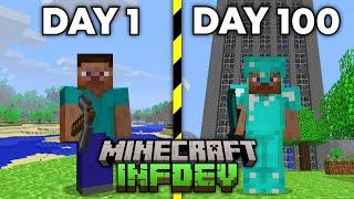 I Survived 100 Days In Minecraft's Oldest Update - Minecraft Infdev