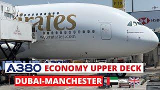Emirates Airlines Airbus A380️|Economy upper deck|Dubai-Manchester|Trip Report