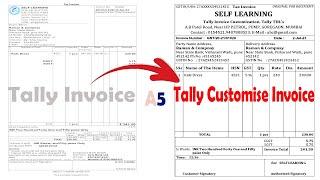 Tally Prime Invoice format change ! Bill format in Tally Prime ! Invoice format in Tally Prime