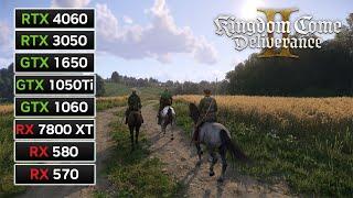 8 GPUs | Kingdom Come: Deliverance 2 | RX 7800 XT, RX 580, RX 570, RTX 4060, RTX 3050, GTX 1060...