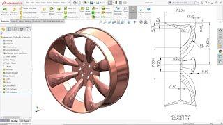 SolidWorks tutorial Wheel Rim