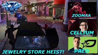 Robbing Jewelry Store In GTA 5 RP (FT. Zoomaa, OpTic Pred, Cellium)