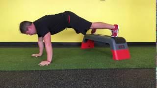 Feet Elevated One-Arm Push-Up