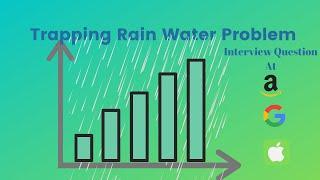 Trapping Rain Water Leetcode Problem with O(N) Time Complexity O(N) Space Complexity